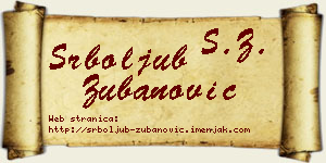Srboljub Zubanović vizit kartica
